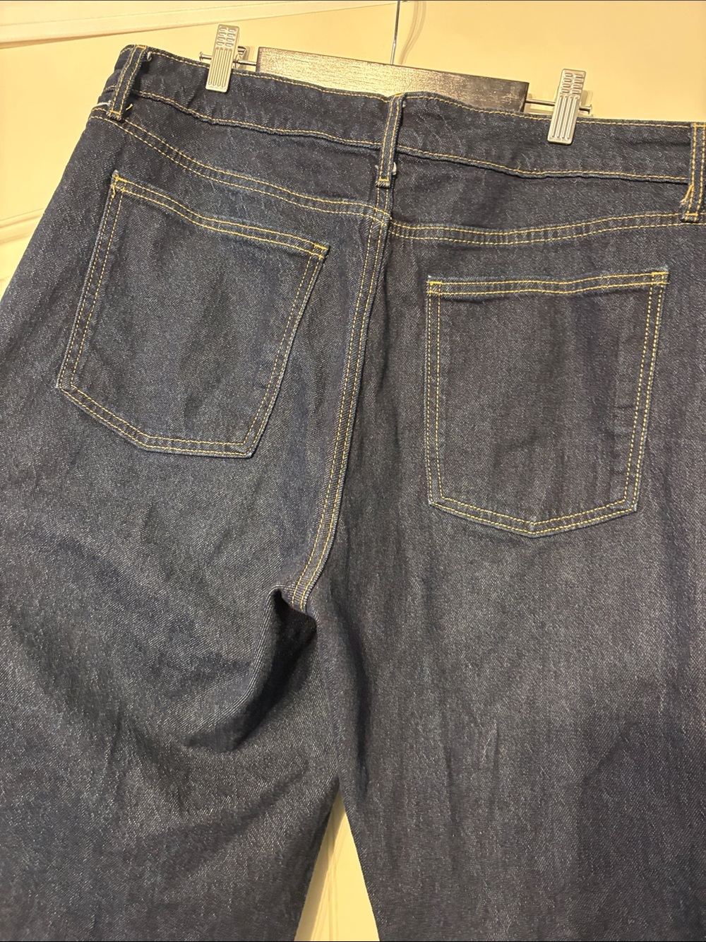 Free People Dark Blue Straight-Leg Jeans - Picture 4 of 4